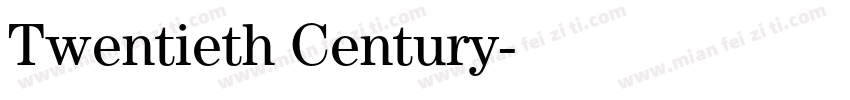 Twentieth Century字体转换
